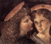 LEONARDO da Vinci The Baptism of Christ (detail) sg oil